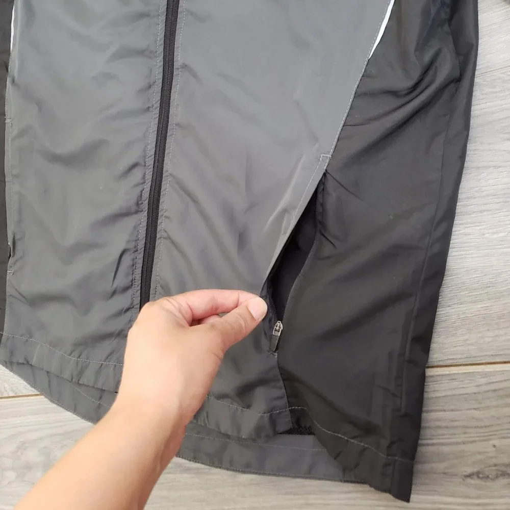 Maxed Men's Lightweight Windbreaker Jacket Grey/Black Size Medium - Picture 4 of 8